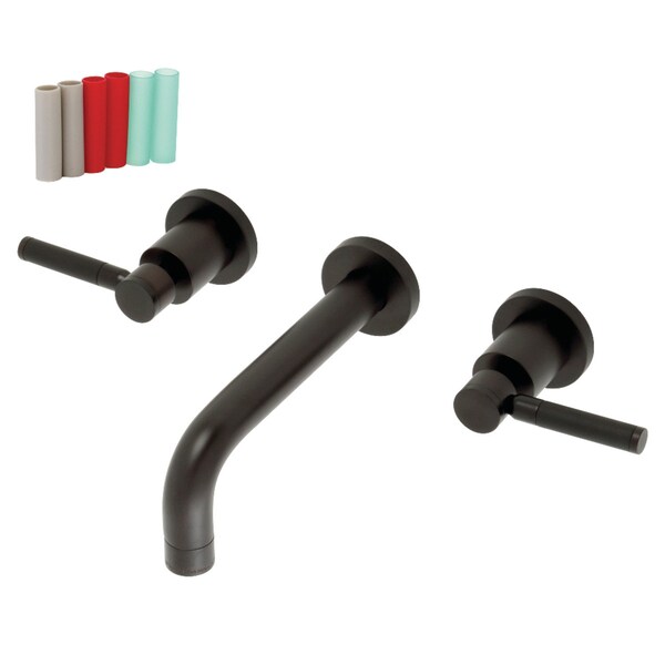 Kingston Brass KS8125DKL 2-Handle Wall Mount Bathroom Faucet, Oil Rubbed Bronze KS8125DKL - main